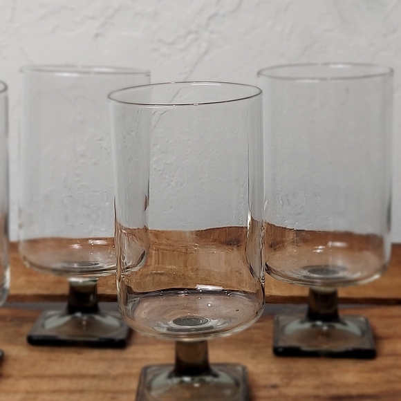 Vintage Barware Smoke Stemmed Goblet - Picture 2 of 2